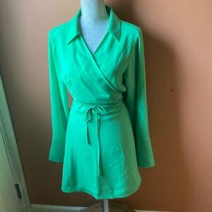 H&M Elegant Green Wrap Dress